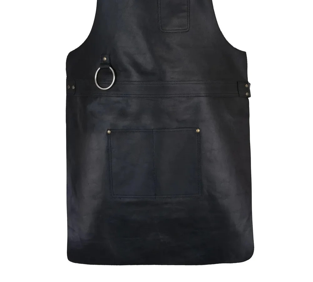 Selected leather apron detail